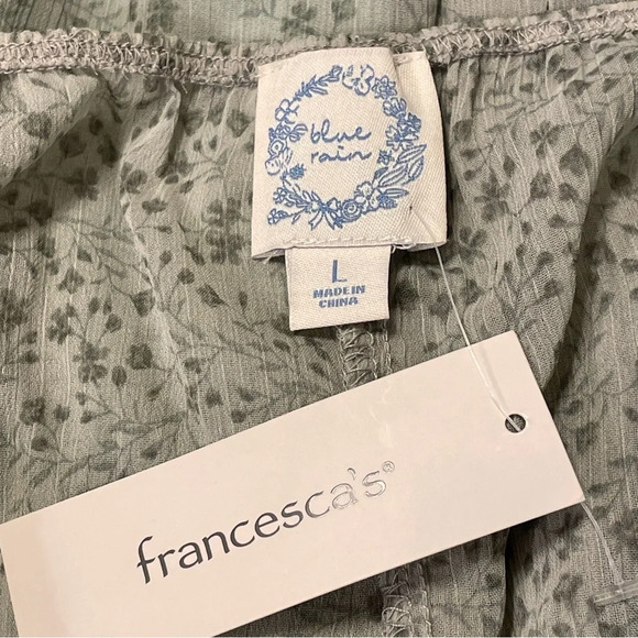 BLUE RAIN by FRANCESCA'S COLLECTIONS Amber Tie Strap Floral Godet Romper - Picture 7 of 11